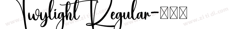 Twylight Regular字体转换